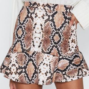 Snake print skirt